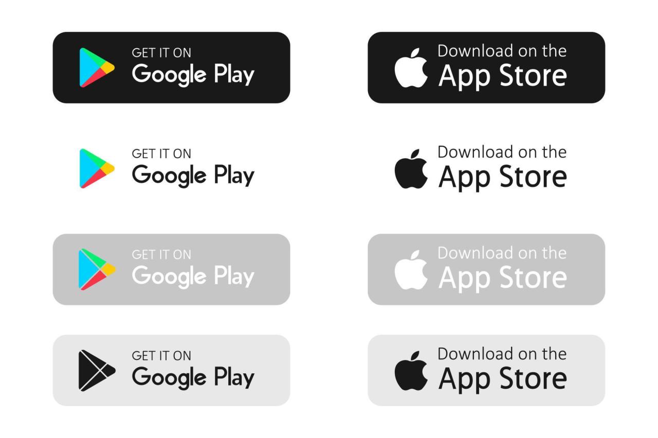 Download the app from the App Store and Google Play button. Vector for ... Download the app from the App Store and Google Play button. Vector for ...