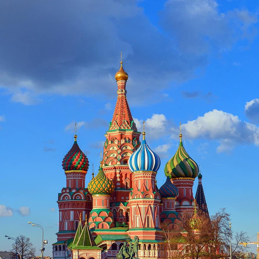 Katedral Santo Basilika, kotak merah, moscow, Katedral st basil ...