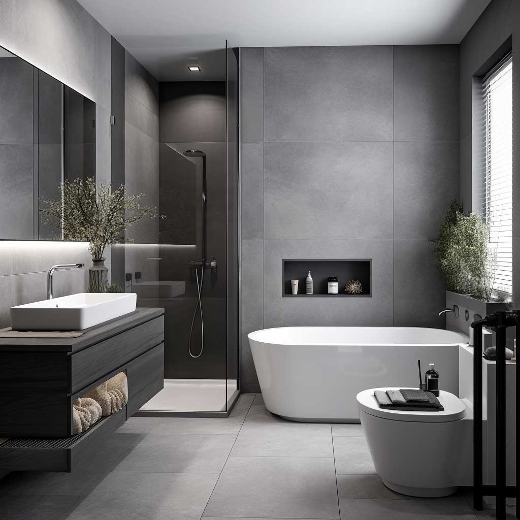Minimalist Grey Bathroom Ideas for Small Modern Spaces • ArtFasad